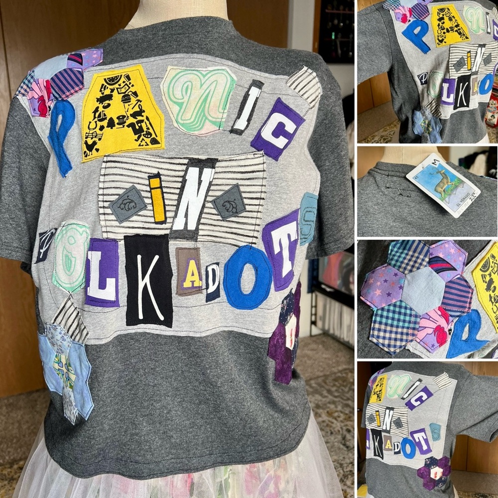 Ransom Note Letters Crop Tee - Picture 2 of 11